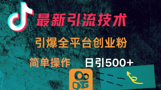 最新引流方法，引爆全平台的一个创业粉，简单操作日引300+_中创网,自媒体短视频教学_网创项目_网络创业无忧资源网
