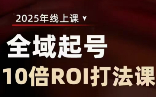 2025全域起号10倍ROI打法课，助你提升直播间的投资回报率_中创网,自媒体短视频教学_网创项目_网络创业无忧资源网