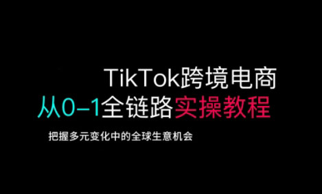 TikTok跨境电商从0-1全链路全方位实操教程，把握多元变化中的全球生意机会_中创网,自媒体短视频教学_网创项目_网络创业无忧资源网