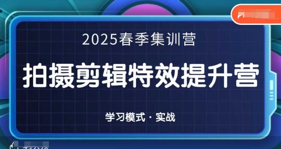 2025春季拍剪全能集训营，拍摄剪辑特效提升营_中创网,自媒体短视频教学_网创项目_网络创业无忧资源网