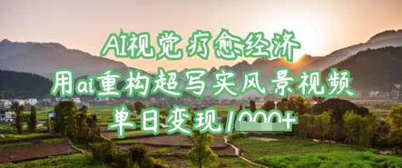 AI视觉疗愈经济：用ai重构超写实风景视频，单日变现多张_中创网,自媒体短视频教学_网创项目_网络创业无忧资源网