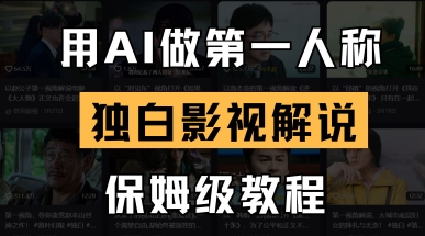 用AI做第一人称独白影视解说，手把手教学，保姆级教程_中创网,自媒体短视频教学_网创项目_网络创业无忧资源网