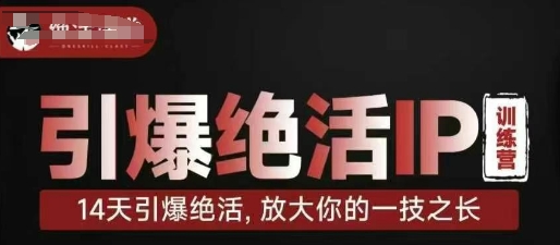 引爆绝活IP训练营，14天引爆绝活，放大你的一技之长_中创网,自媒体短视频教学_网创项目_网络创业无忧资源网