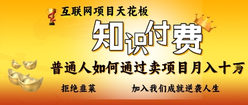 互联网项目天花板，知付付费项目，普通人如何通过卖项目月入十个，拒绝韭菜【揭秘】_中创网,自媒体短视频教学_网创项目_网络创业无忧资源网