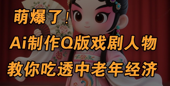 用Ai制作Q版戏剧人物，手把手教你吃透中老年经济，5分钟一个成品，多渠道变现_中创网,自媒体短视频教学_网创项目_网络创业无忧资源网