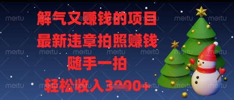 解气又挣钱的项目，最新违章拍照挣钱，随手一拍，轻松收入多张【揭秘】_中创网,自媒体短视频教学_网创项目_网络创业无忧资源网