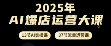 2025年AI爆店运营大课，13节AI实操课+37节流量运营课_中创网,自媒体短视频教学_网创项目_网络创业无忧资源网