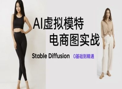 AI虚拟模特电商图实战，AI绘画Stable Diffusion 0基础到精通_中创网,自媒体短视频教学_网创项目_网络创业无忧资源网