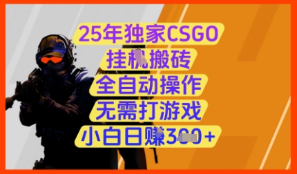 25年独家CSGO挂G搬砖，全自动操作，无需打游戏，小白日入3张+【揭秘】_中创网,自媒体短视频教学_网创项目_网络创业无忧资源网