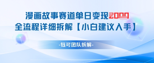 漫画故事赛道单日变现1k+全流程详细拆解_中创网,自媒体短视频教学_网创项目_网络创业无忧资源网