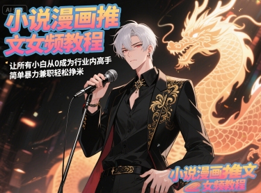 小说漫画推文女频教程，让所有小白从0成为行业内高手，简单暴力兼职轻松挣米_中创网,自媒体短视频教学_网创项目_网络创业无忧资源网