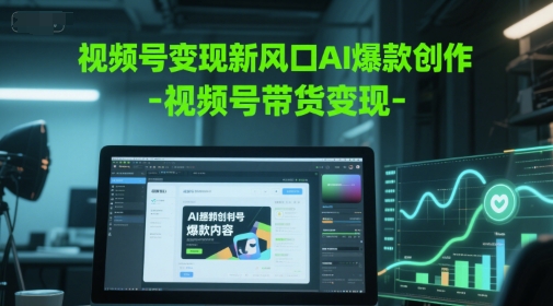 视频号变现新风口AI爆款创作-视频号带货变现_中创网,自媒体短视频教学_网创项目_网络创业无忧资源网