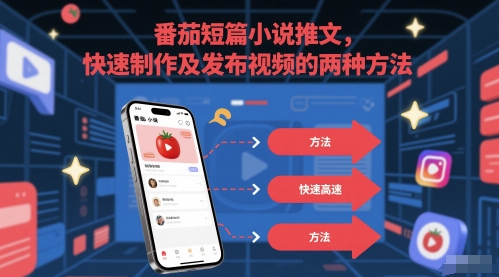 番茄短篇小说推文，快速制作及发布视频的两种方法_中创网,自媒体短视频教学_网创项目_网络创业无忧资源网