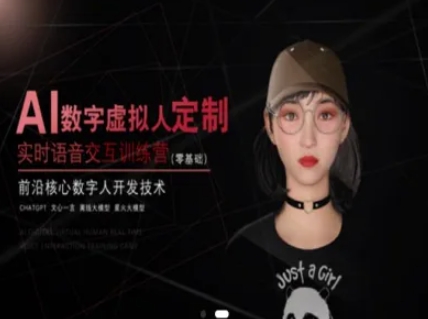 AI数字虚拟人定制，实时语音交互训练营（零基础），前沿核心数字人开发技术_中创网,自媒体短视频教学_网创项目_网络创业无忧资源网
