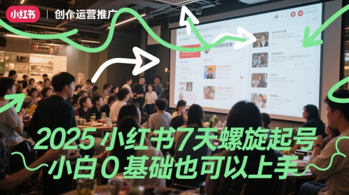 2025小红书7天螺旋起号，小白0基础也可以上手_中创网,自媒体短视频教学_网创项目_网络创业无忧资源网