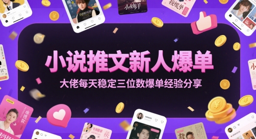 小说推文新人爆单大佬每天稳定三位数爆单经验分享_中创网,自媒体短视频教学_网创项目_网络创业无忧资源网