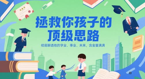 付费文章：拯救你孩子的顶级思路，彻底聊透他的学业、事业、未来，含金量满满_中创网,自媒体短视频教学_网创项目_网络创业无忧资源网