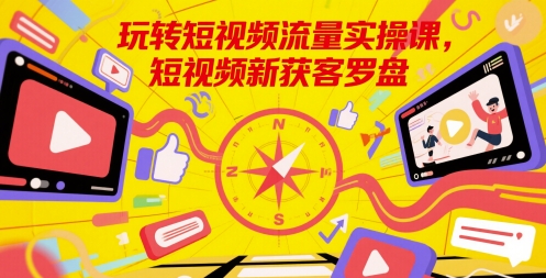 玩转短视频流量实操课，短视频新获客罗盘_中创网,自媒体短视频教学_网创项目_网络创业无忧资源网