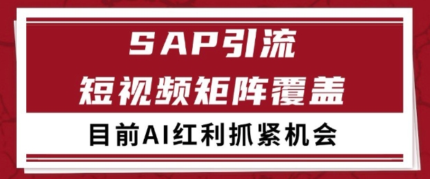 小红书某音sap赛道引流获客 自热矩阵日引200+【揭秘】_中创网,自媒体短视频教学_网创项目_网络创业无忧资源网